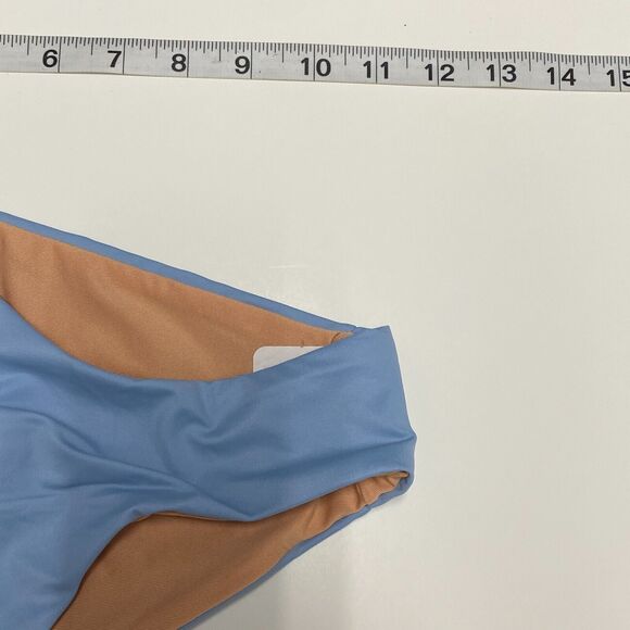 J Crew Swimsuit Womens XS Blue Bikini Bottom Cheeky Curved Waist Beach BC125 - Picture 3 of 7